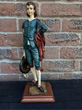 A. Santini Capodimonte Style Resin Gainsborough’s Blue Boy Figurine 13.5” tall